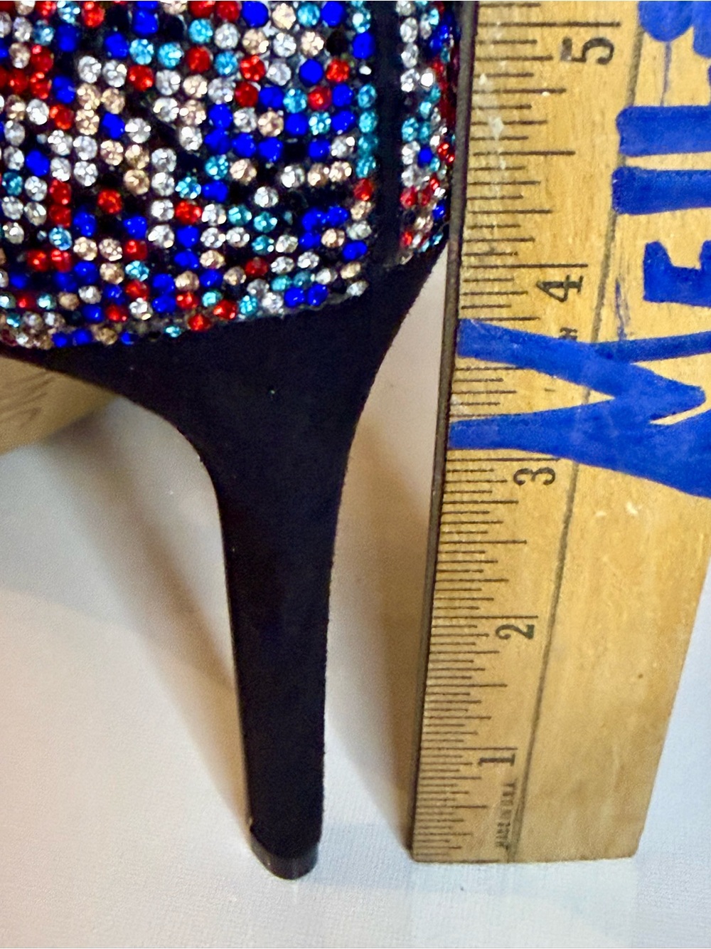 Crystal Embellished 4” Pump by INC (with xtra Stones)- Multicolor - Picture 3 of 5